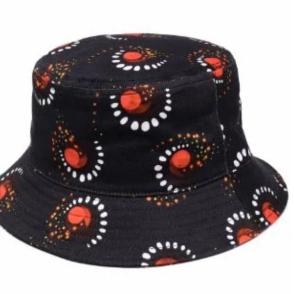 Paco Rabanne bucket hat, 56 cm, Firework print, black and red - Picture 1 of 4